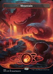 Mountain (489) (Borderless) (Galaxy Foil) - Unfinity