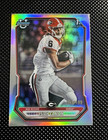 2026 Topps Bowman Chrome Isiah Canion 1st Refractor football card with holographic background, #BCP-53.