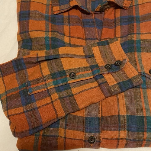 Toad & Co Women’s M Reform Flannel Plaid Button Down Shirt Cotton Blend - Foto 2 di 9