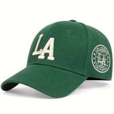 Unisex LA Letter Embroidery Snapback Baseball...