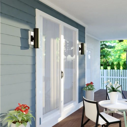 Vaxcel Lighting T0653 Chiasso 2 Light 14" Tall Outdoor Wall - Black - Picture 8 of 12