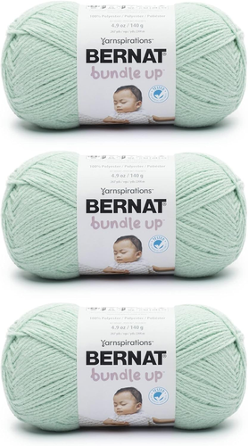 Bernat Bundle Up Green Mist Yarn - 3 Pack of 141g/5oz - Polyester - 4 Medium ... - Picture 1 of 13