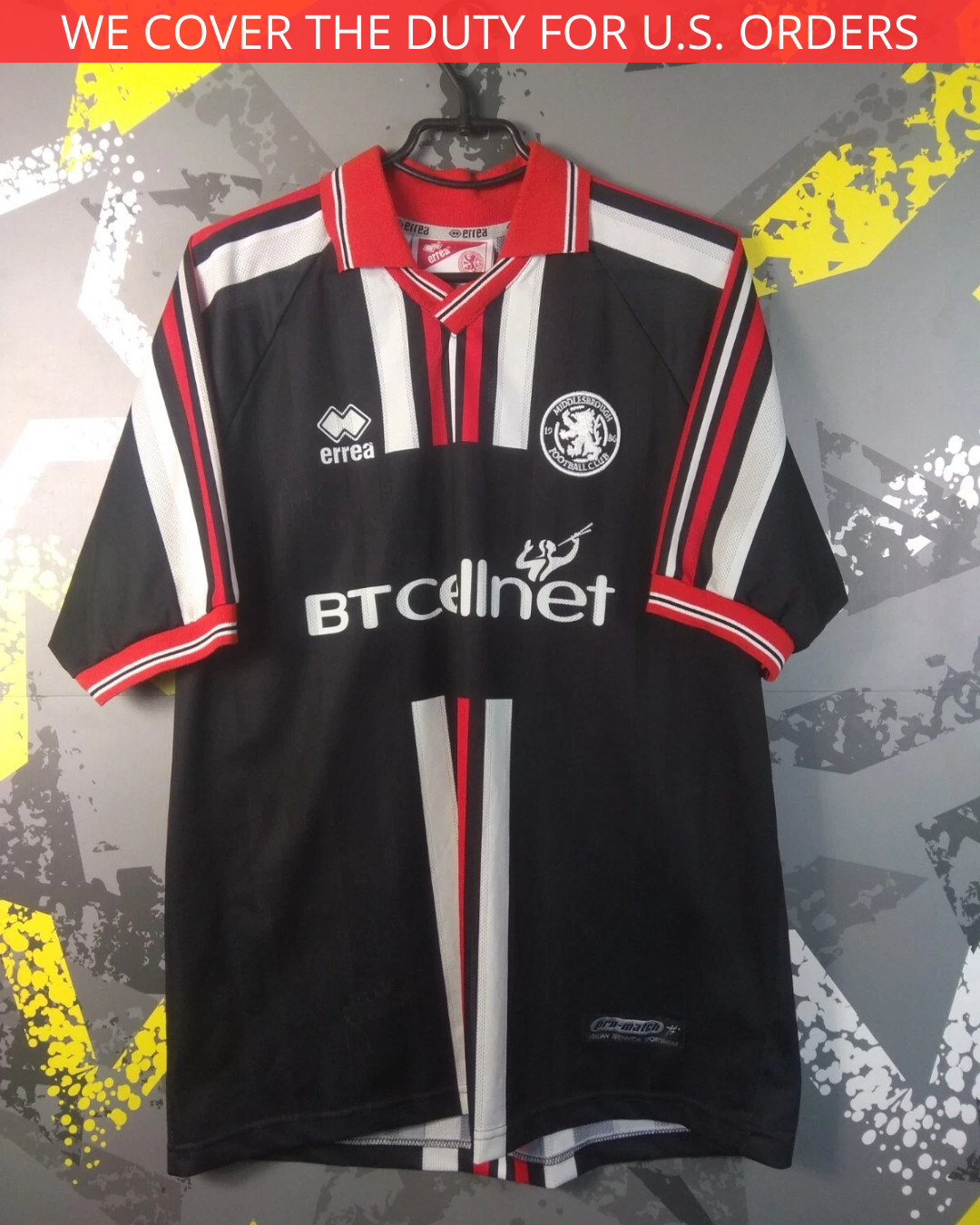 Middlesbrough Jersey Away football shirt 2000 - 2001 Errea Men Size 2XL ig93