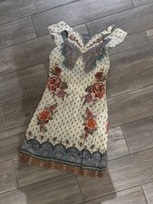 Farm Rio Dress Approx XS See Measurements Strappy Ruffle Butterfly