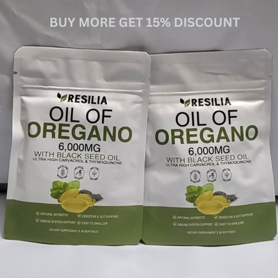 #ad #ad 2 Sealed Resilia Oil Of Oregano 6000 Mg With Black Seed Oil 60 Softgels Each $33.47