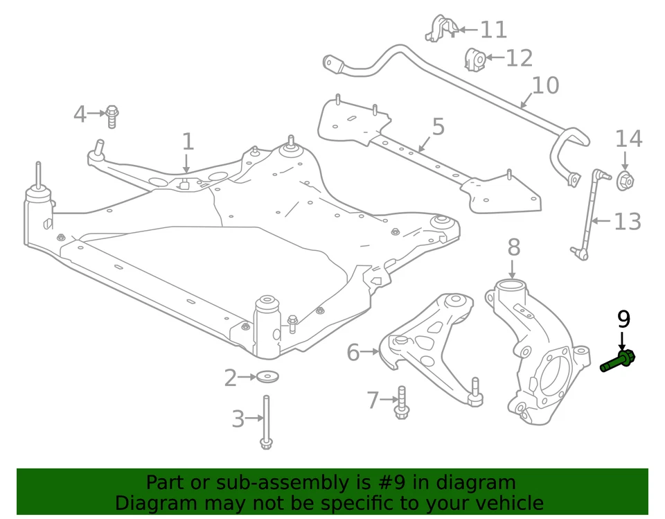 Подлинный болт крепления костяшки Nissan 40178-JA000 - Изображение 3 из 3
