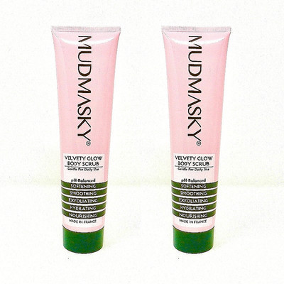Mudmasky Velvety Glow Body Scrub Full Size 6.0 fl oz 2 Pack