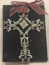 Cathedral Art 40th Anniversary Metal Wall Cross Couples Gift 5-Inches Tall NIB