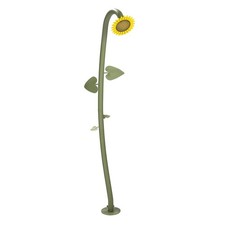 Gartendusche Sonnenblume Flowershower ca. 217cm hoch Bodenplatte Ø22cm warm/kalt
