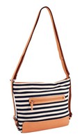 Tom Tailor Nia Hobo Bag / Backpack Schultertasche Tasche Stripes Blue Beige