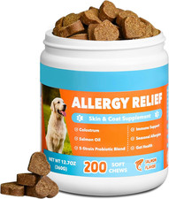 Dog Allergy and Immune Chews 200Pcs Skin and Coat Itchy Relief anti Itch Immune