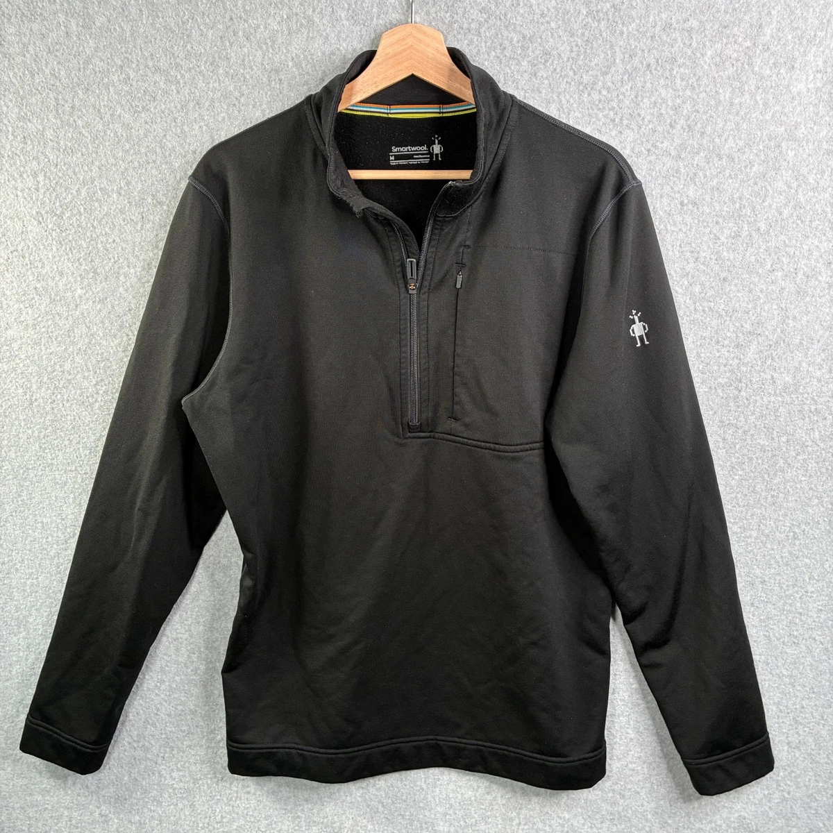 Pull Smartwool Active Fleece 1/4 Zip – Homme Small – Noir – Occasion Très Bon état