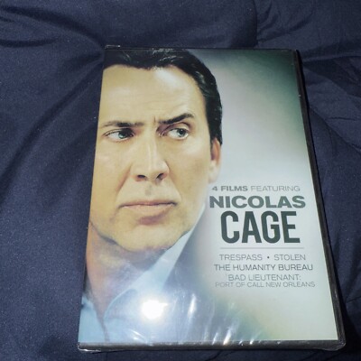 DVD set of 4 films featuring Nicolas Cage - BRAND NEW - Trespass, Stolen, & more