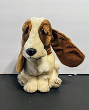 Hush Puppies Brown White Basset Hound 10" Stuffed Animal Plush Dog Puppy