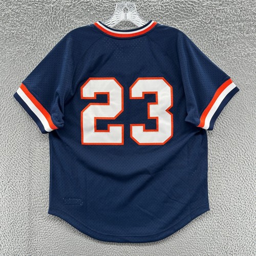 Detroit Tigers Kirk Gibson Jersey Mens 40 Medium M Blue 23 Mitchell and Ness - Picture 10 of 15