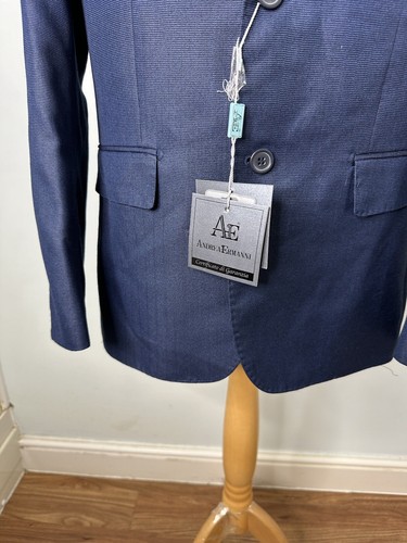 Andrea Ermanni Men’s Blue jacket Trouser Suit Size 52 UK 42” Trousers W36in L34 - Picture 3 of 12