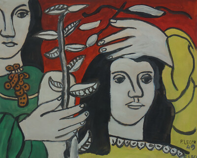 Fernand Leger、Rose et compas、希少画集画、新品高級額 Rare fine unique Cubist painting, signed Fernand Leger, w COA | eBay