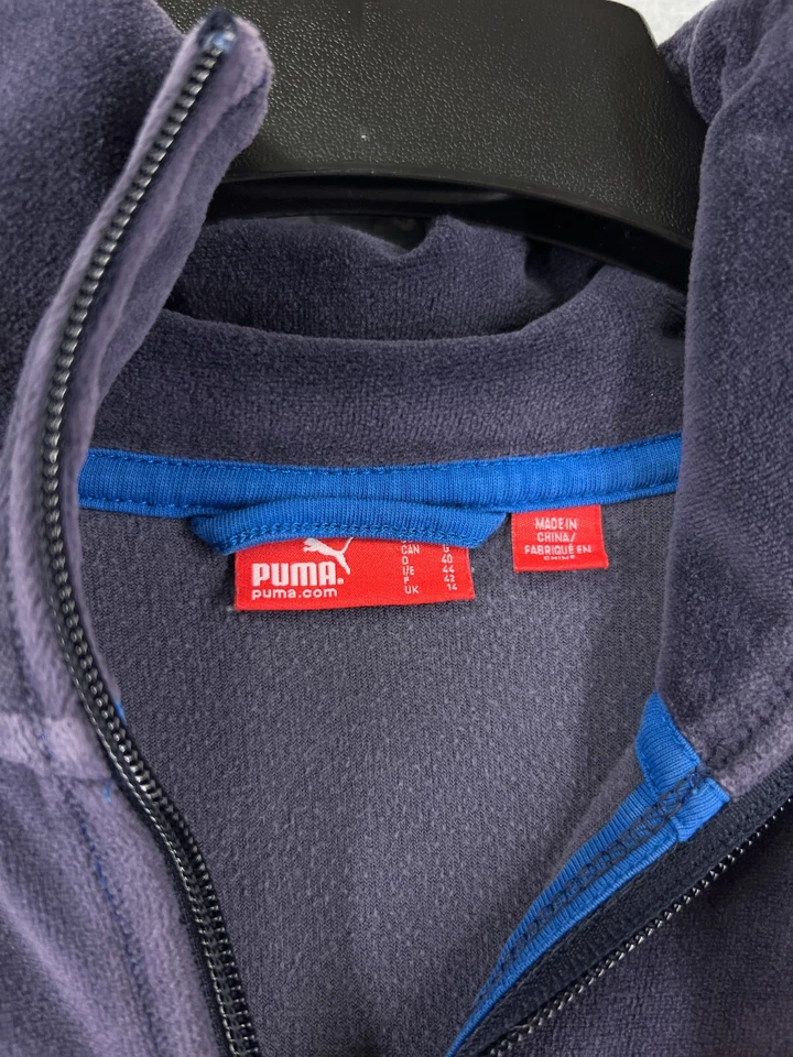 Puma Jacket Youth Girls L Purple Fleece Pockets Mock Neck Athletic Sports Gym Tr - Image 3 of 4