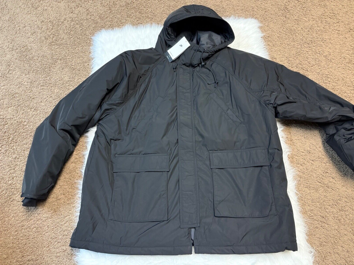 値下げ中 Nike CLIMA-FIT 黒 フード付き Nike Sportswear Club Fleece Therma-Fit Men's Size 2XL Parka