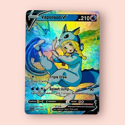 cute pokemon cards full art Vaporeon VMAX SWSH182