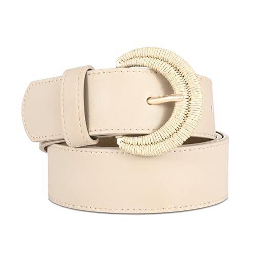 Women's Leather Belts for Dresses black Leather Waist Belt Fashion Ladies Belts - Picture 1 of 12