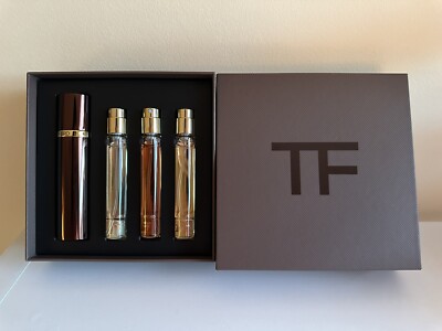 NIB Tom Ford Private Blend Woods Collection EDP Parfum Gift Set 3x10 ml Atomizer