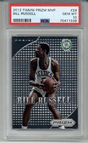 2012 PANINI PRIZM MVP #24 BILL RUSSELL CARD BOSTON CELTICS PSA 10 LOW POP RARE