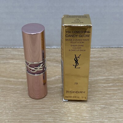YSL LOVESHINE Candy Glow Sheer Shine Lip Balm 7B Nude Pleasure - Brand New
