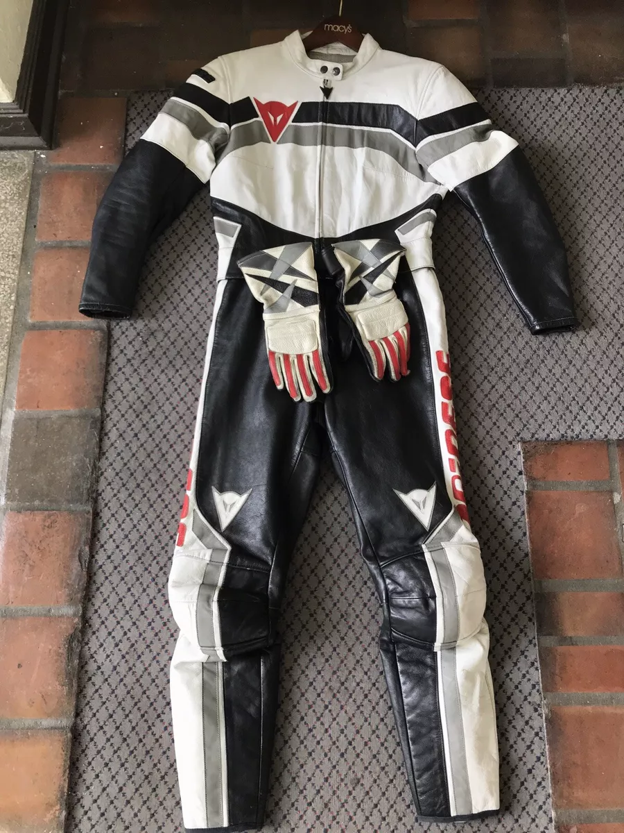 Dainese Leathers Italian 2 Piece Leather Motorcycle Suit Street
