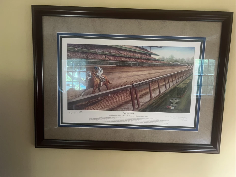 Impresión de Campeón de la Triple Corona Secretariat, firmada por Ron Turcott y Michael Geraghty Foto 2 de 4
