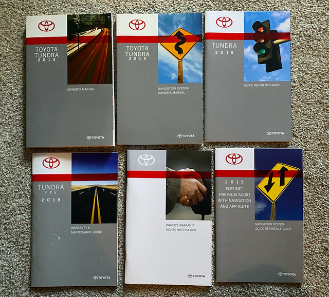 Used 2015 Toyota Tundra Owners Manual Kit | eBay