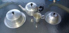 Vintage N.C. Joseph LTD Hammered Aluminum Tea Pot Cake Pan  More
