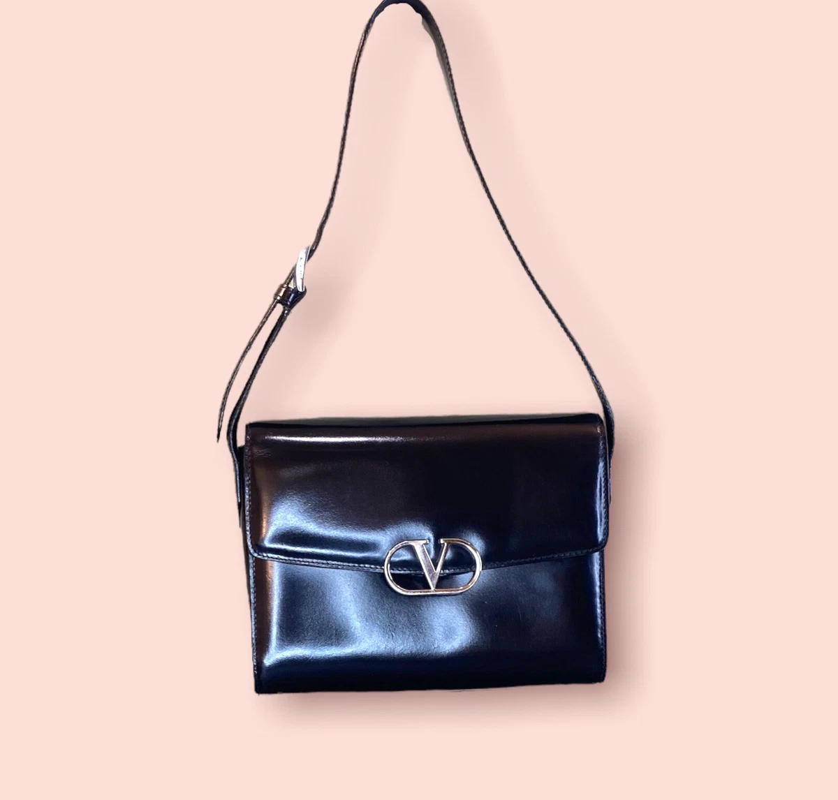 Valentino black leather purse new arrivals