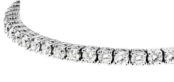 Теннисный браслет серебро 925 родий с цирконами 0 1/8 дюйма белый яркий 7 3/32 дюйма - Изображение 2 из 2