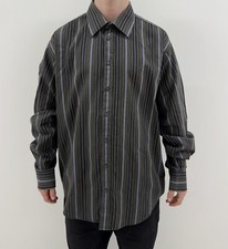 DDP VINTAGE 2000s YSL YVES SAINT LAURENT POUR HOMME SHIRT STRIPED MENS size XL