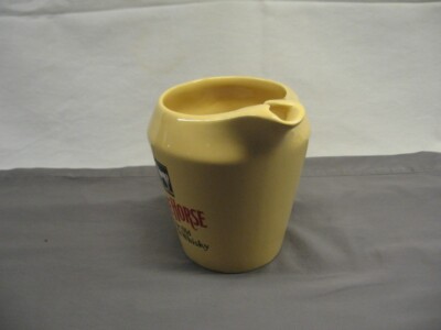 White Horse Pub Jug Yellow Wade Pottery 5 1/2