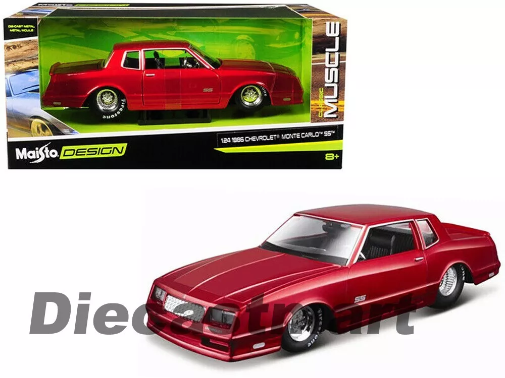 Maisto Design 1 24 1986 Chevrolet Monte Carlo SS Red 32530RD Diecast Model Car