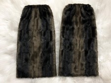 Handcrafted Soft Beaver Fur Leg Warmers Boot Covers Dancewear Multiple Colors