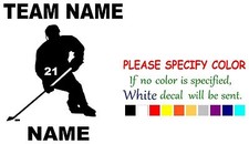 Vinyl Decal Sticker - Personalized Ice Hockey sports Car Truck Bumper Window 9"