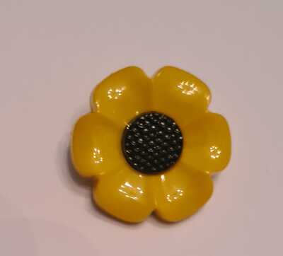 Gelbe Sonnenblumenschaft Blumenknöpfe 18 mm, 21 mm, 40 mm Basteln Stricken Kleidung