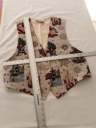 Chaleco de Navidad tapiz Facets By Mirrors #45 para mujer etiquetas nuevas talla L beige - Imagen 11 de 13