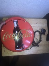 Coca-Cola Wall Landline Corded Phone Red 12  -vintage-FOR PARTS OR DECORATION