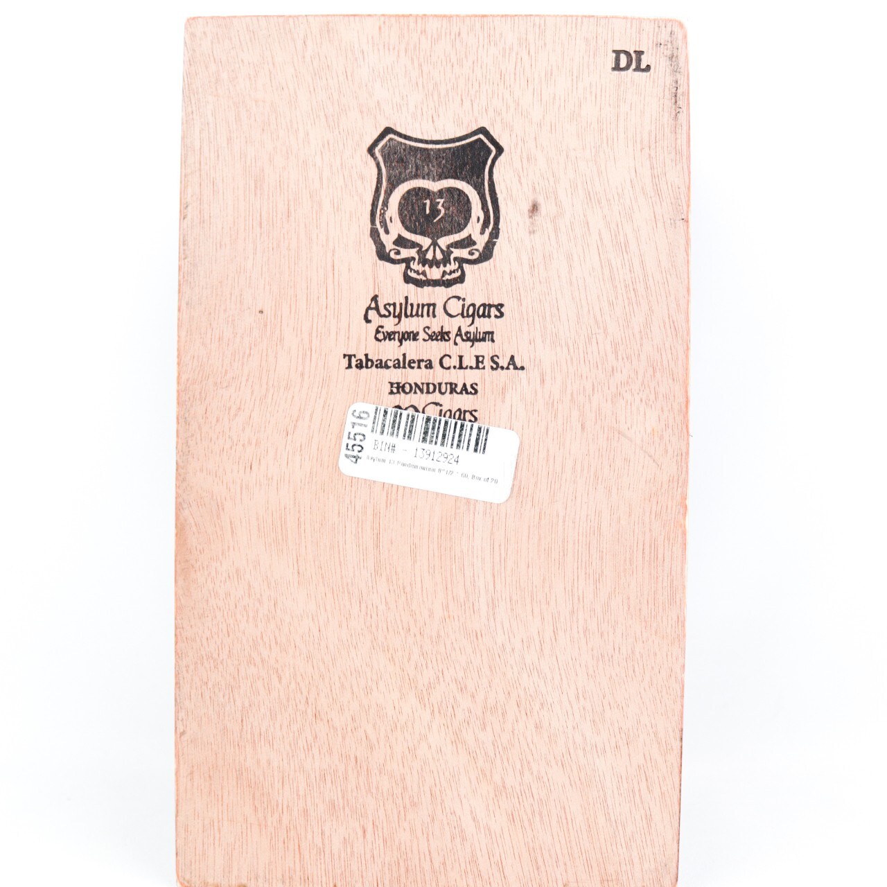 Asylum 13 Pandemonium 60 x 8 1/2 Empty Wood Cigar Box 9" x 5.25" x 4.25"