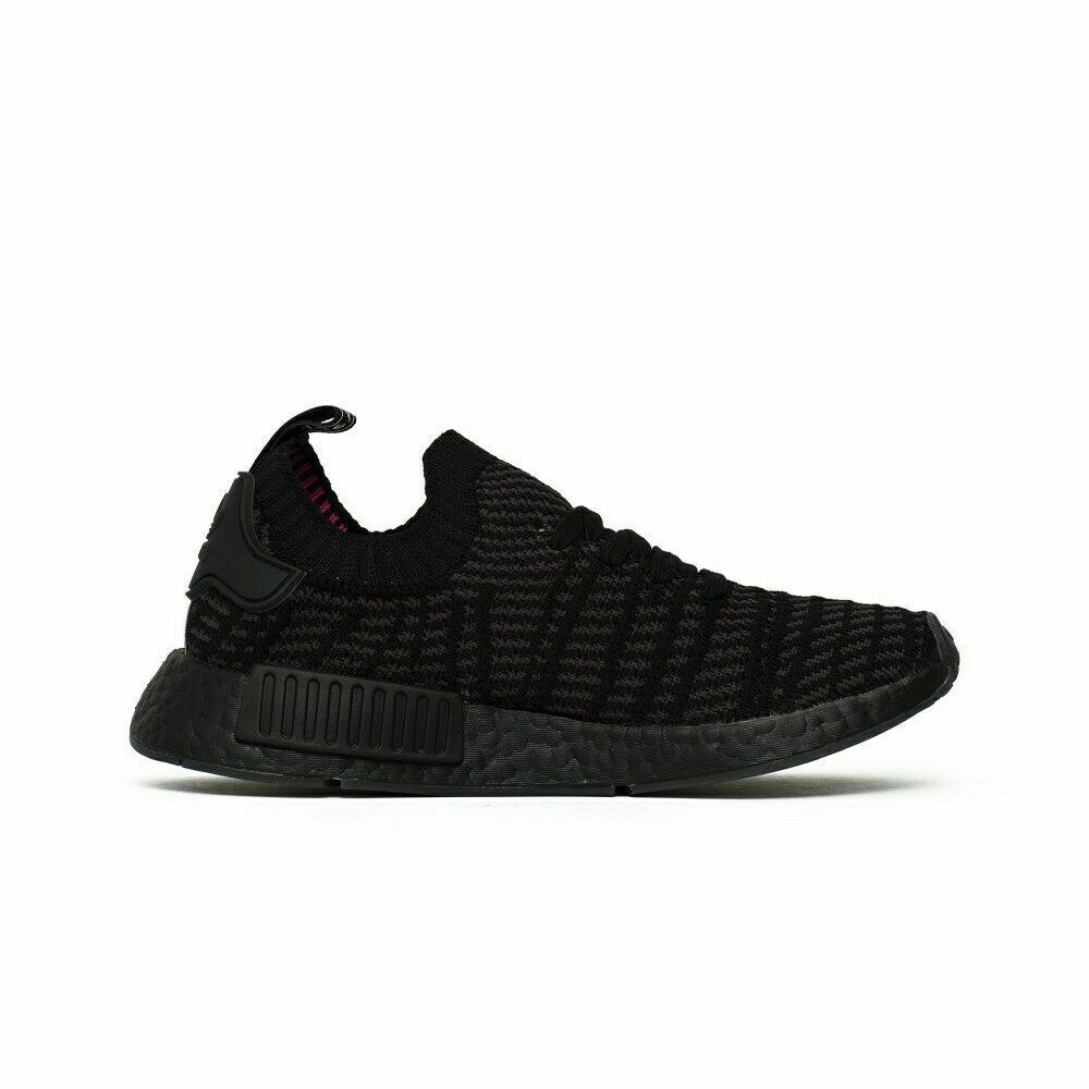 Original Mens Adidas NMD_R1 Stealth STLT Primeknit NMD R1 Black Trainers  CQ2391