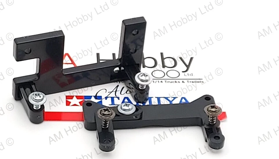 Tamiya 1/14 Truck Volvo Scania MAN Mercedes Servo Brackets, Steering & Gearbox - Image 2 of 4