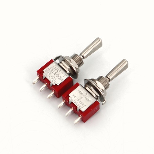 5 pz SH T8014A-UHBQ 3 pin maniglia piatta momentanea MOM-OFF-MOM mini interruttore - Foto 2 di 5