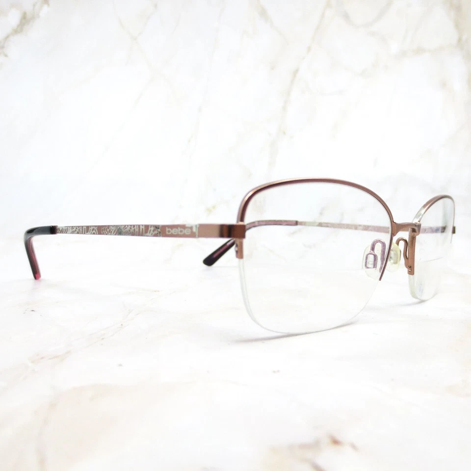 Marco de gafas Bebe BB5188-770 para mujer oro rosa medio borde ojo de gato 53-17-140 Foto 2 de 4