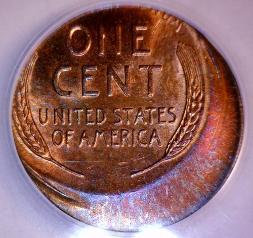 1951d ERROR ANACS MS63 Off Center Lincoln Wheat Cent Coin NICE TONE CH BU O/C - Picture 4 of 4
