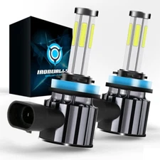 H11 LED Headlight 6000K 2022 2800W 360000LM 6-Sides Kit Low Beam Bulb High Power