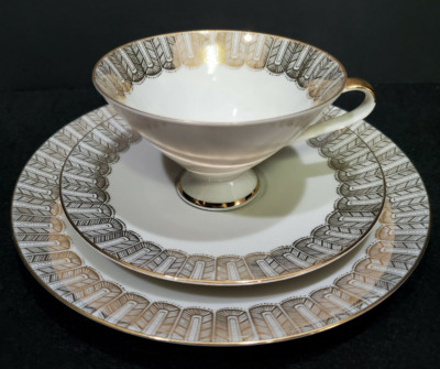 Vintage Z Co Tirschenreuth Bavaria Teacup Saucer Dessert Plate Der Lieben Mutter